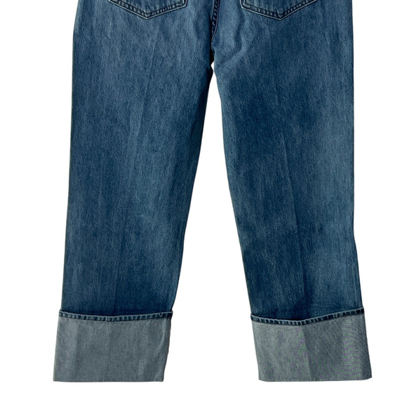 VERONICA BEARD WOMENS 26 DYLAN HIGH RISE STRAIGHT LEG CUFFED ANKLE JEANS BLUE - Picture 11 of 13